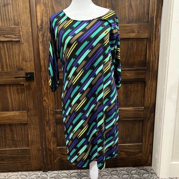 Banana Republic Dress Women Small Blue Green 3/4 Sleeve Work Career‎ - Picture 1 of 16